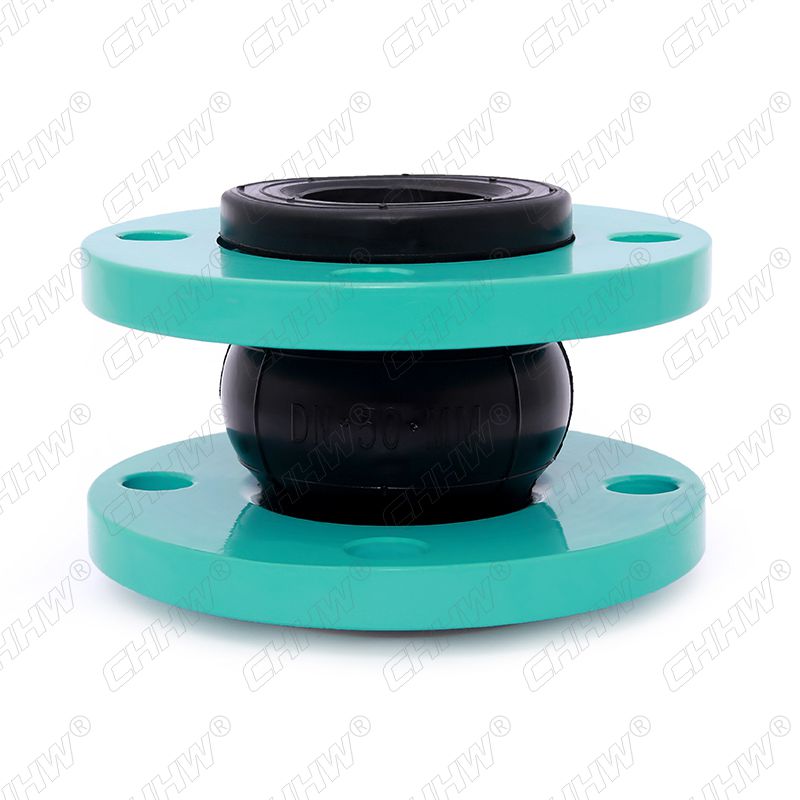 DN50可曲撓單球體橡膠軟接頭(經(jīng)緯線橡膠接頭)